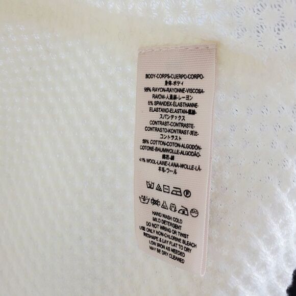 FREE PEOPLE Raw Edge Striped Thermal Long Sleeve Hi Low Tunic Top Shirt Sweater - Picture 6 of 9